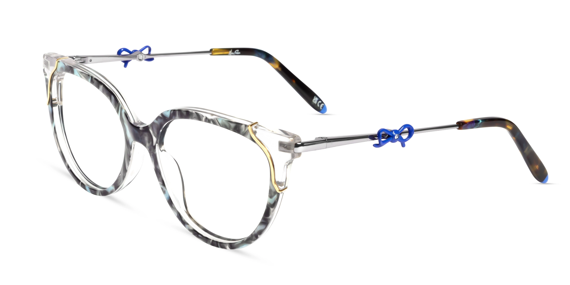 Grey Abstract Cateye Fullrim Glasses-3