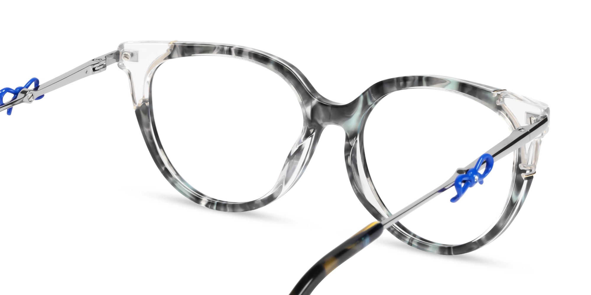 Grey Abstract Cateye Fullrim Glasses-5