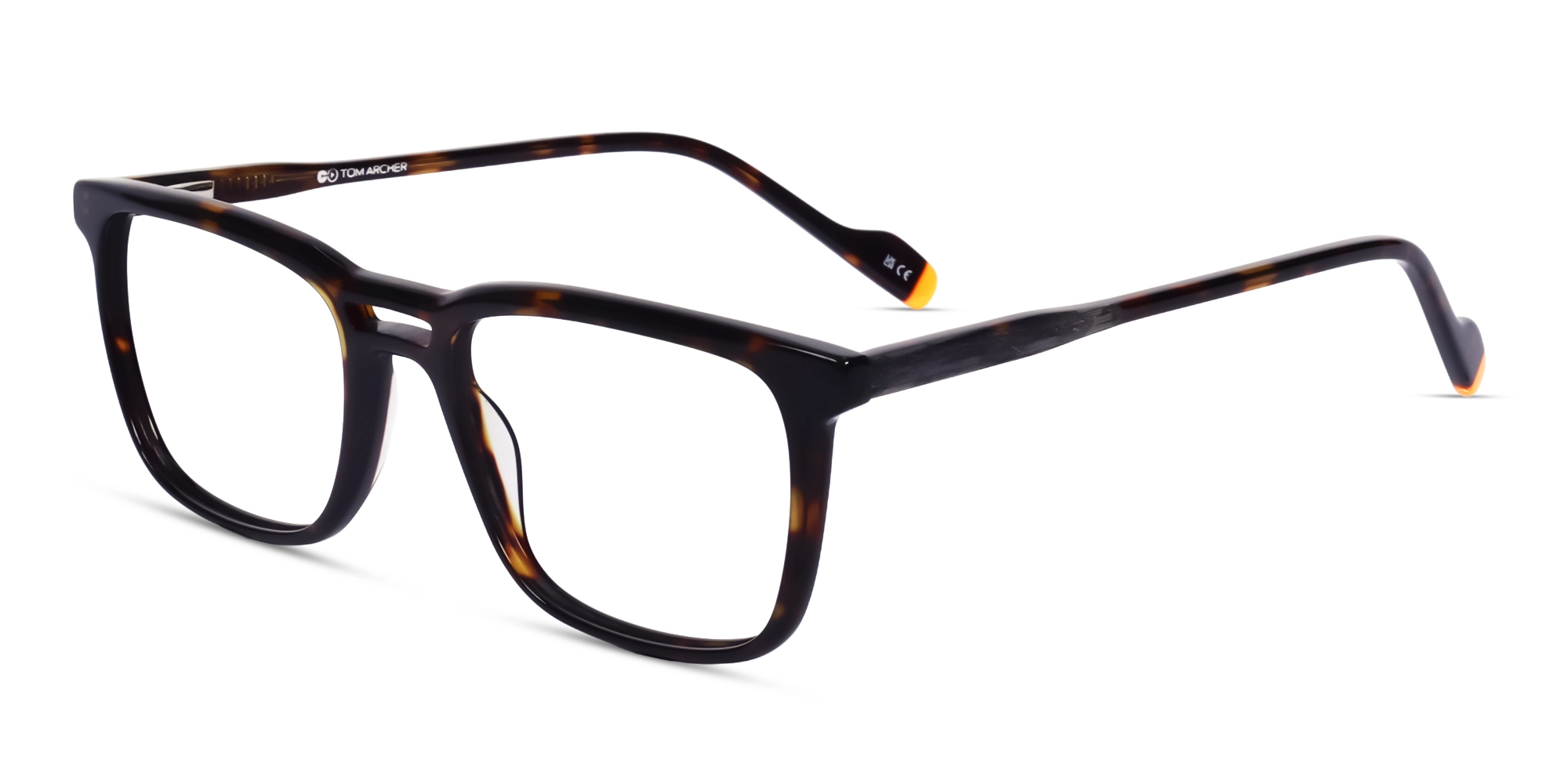 Dark Tortoise Double Bridge Square Unisex Acetate Spectacles-3 Dark Tortoise Double Bridge Square Unisex Acetate Spectacles-3