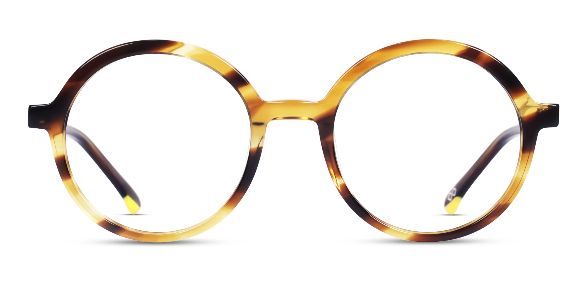 Honey Marble Round Full Rim Acetate Frames-1