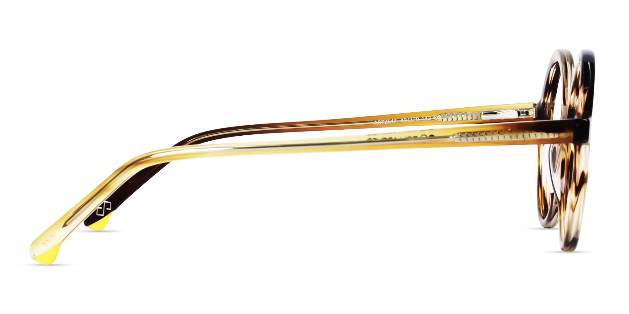 Honey Marble Round Full Rim Acetate Frames-4