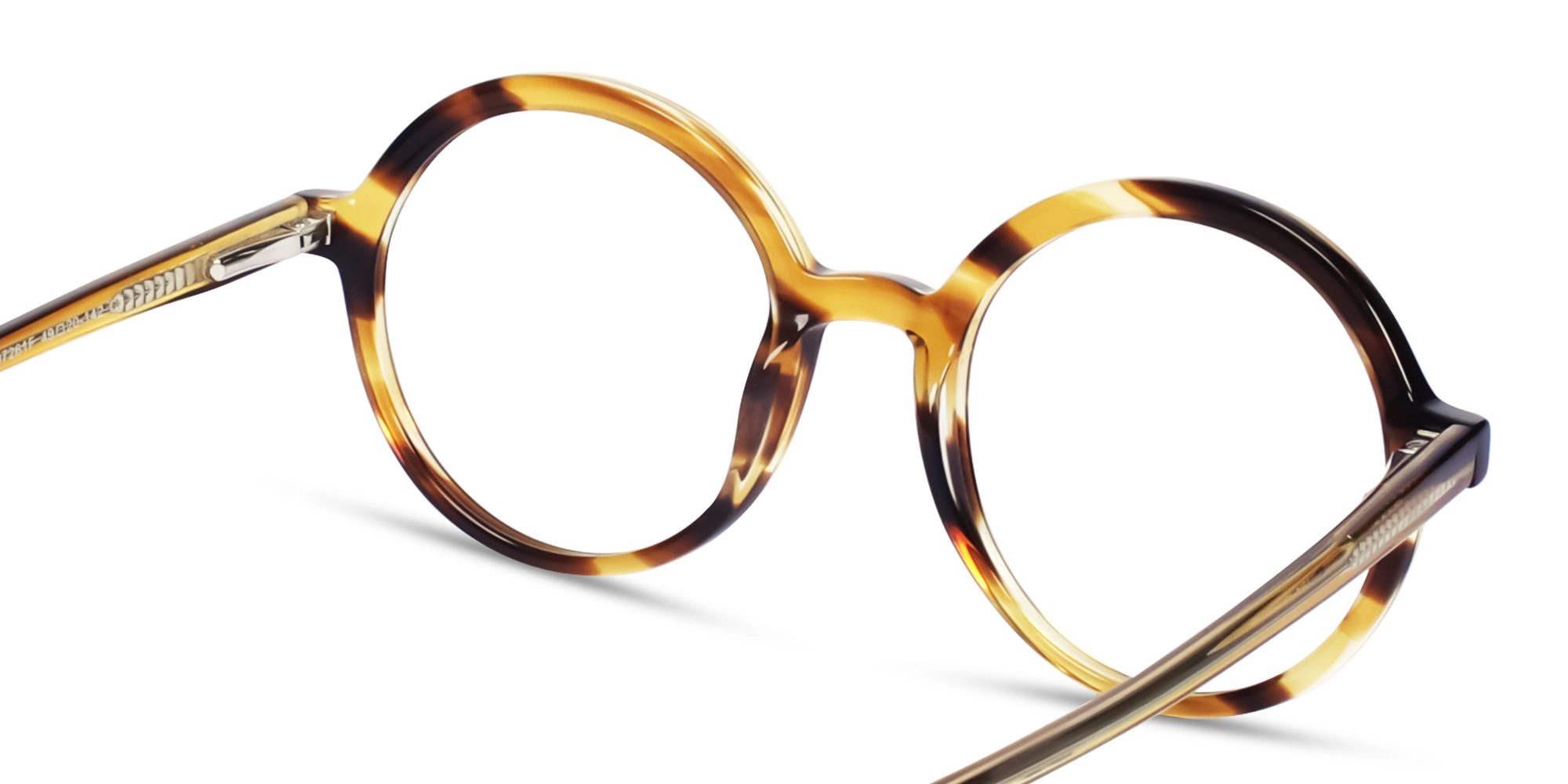 Honey Marble Round Full Rim Acetate Frames-5