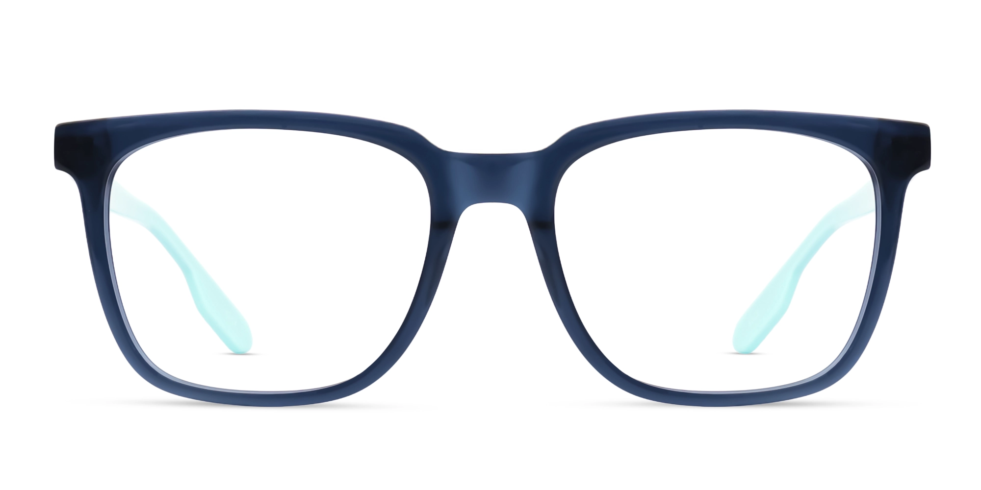 Transparent Navy Blue Square Acetate Full-Rim Frames Transparent Navy Blue Square Acetate Full-Rim Frames