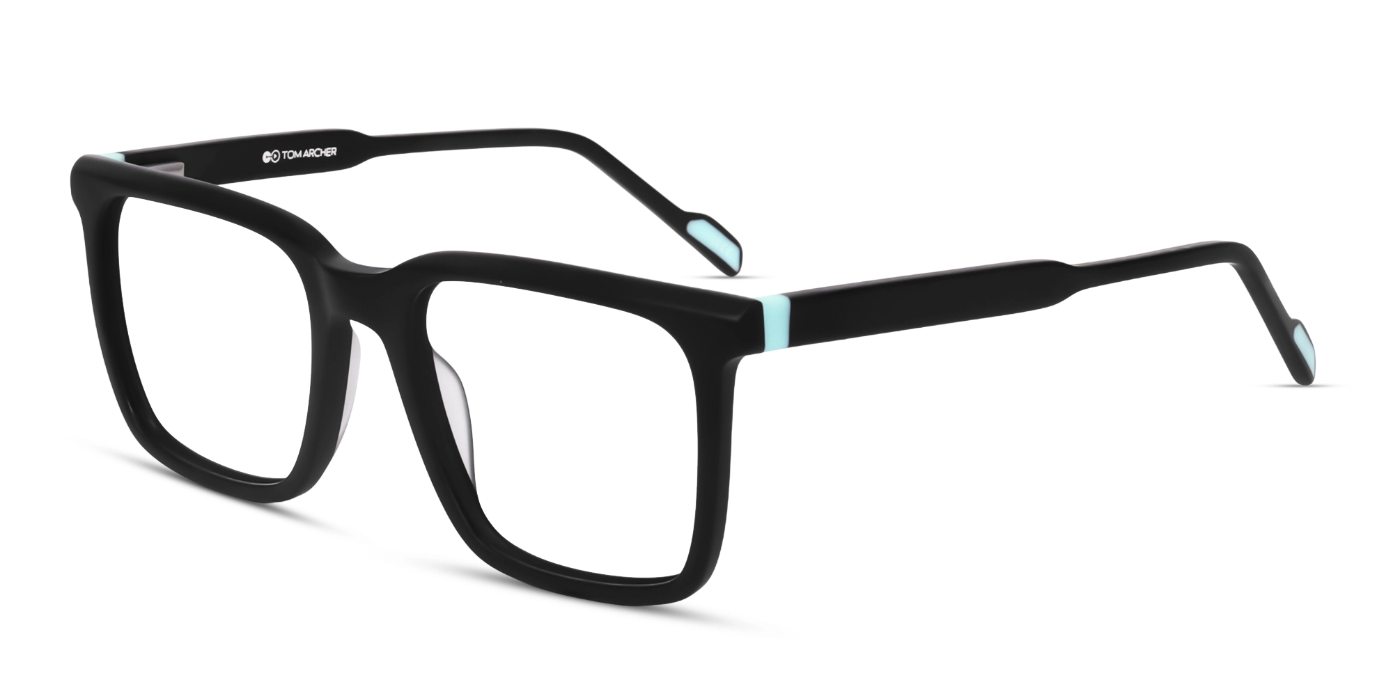 Matte Black Square Glasses with Spring Hinges-3 Matte Black Square Glasses with Spring Hinges-3