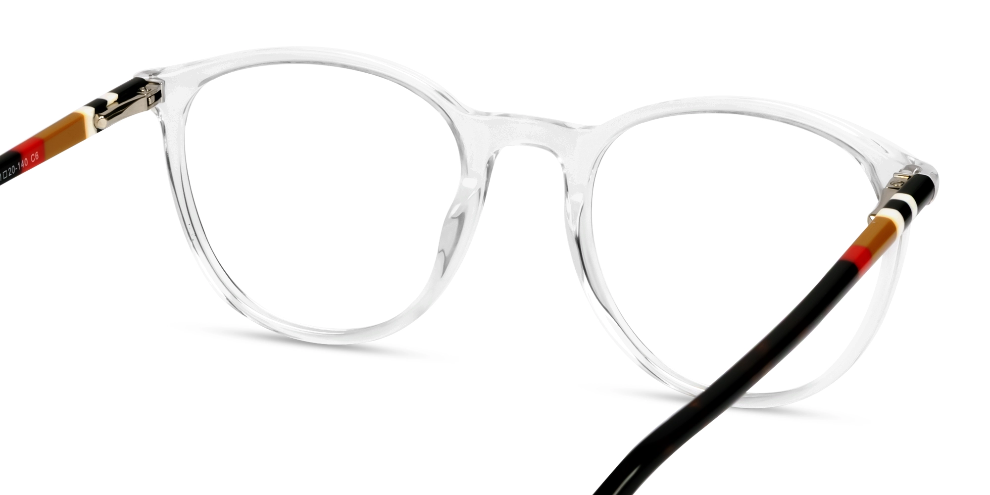 Crystal Clear Round Fullrim Acetate Glasses-5