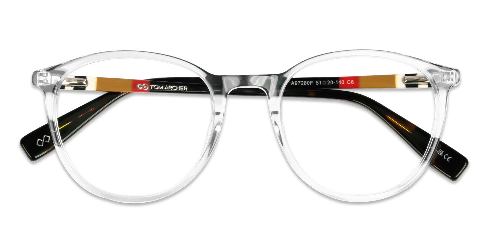 Crystal Clear Round Fullrim Acetate Glasses-6