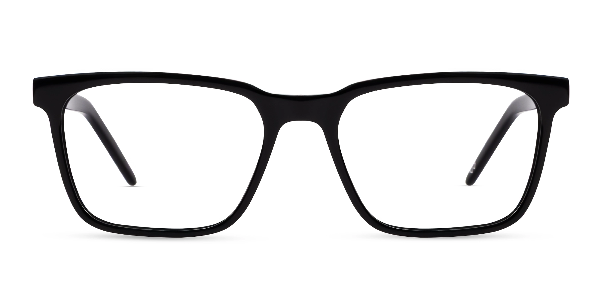Black Rectangle Full-rim Acetate Glasses-1