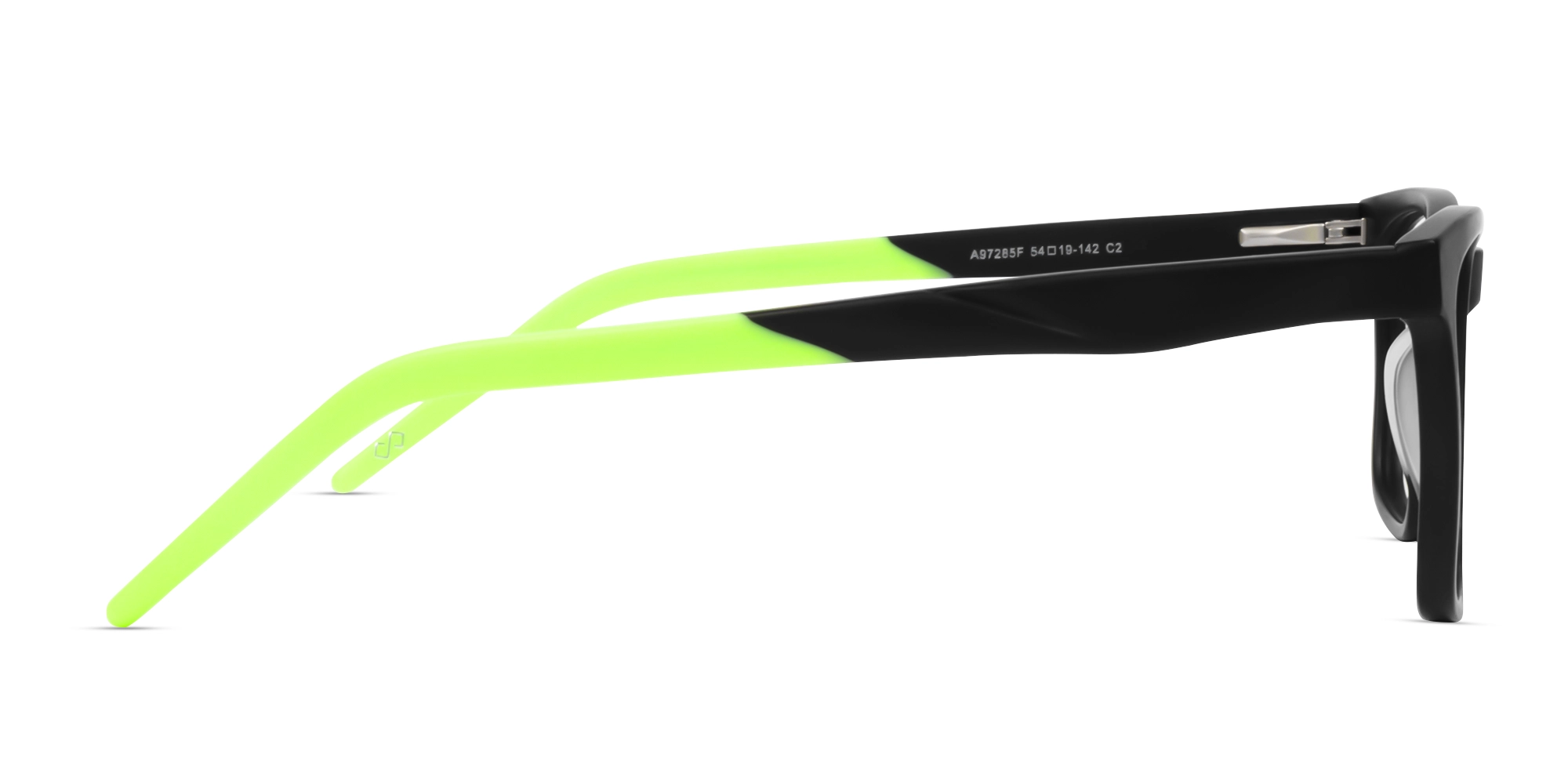 Matte Black & Neon Rectangle Glasses-3