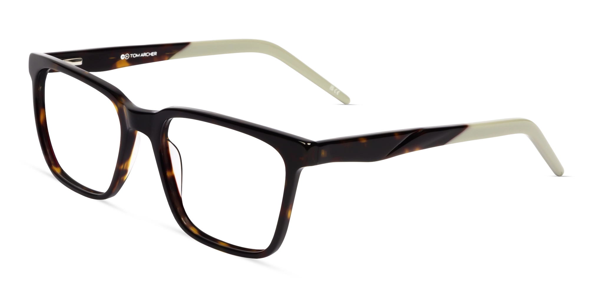 Dark Tortoise Rectangle Full-rim Glasses-2