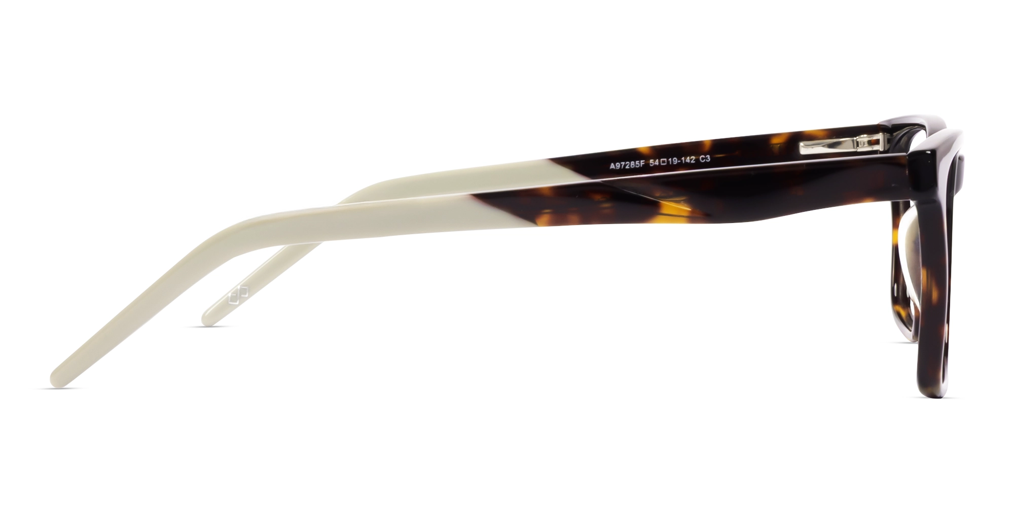 Dark Tortoise Rectangle Full-rim Glasses-3