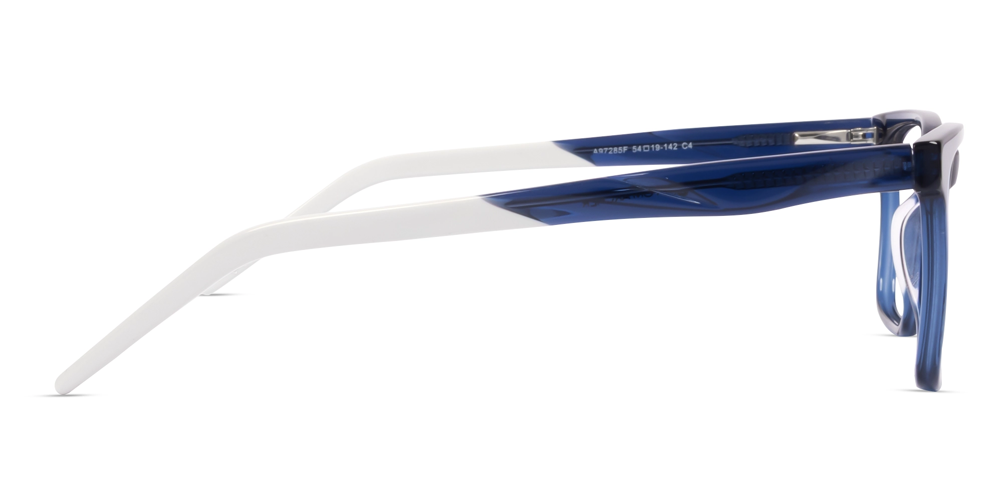 Navy Blue Rectangle Full-rim Acetate Glasses-3