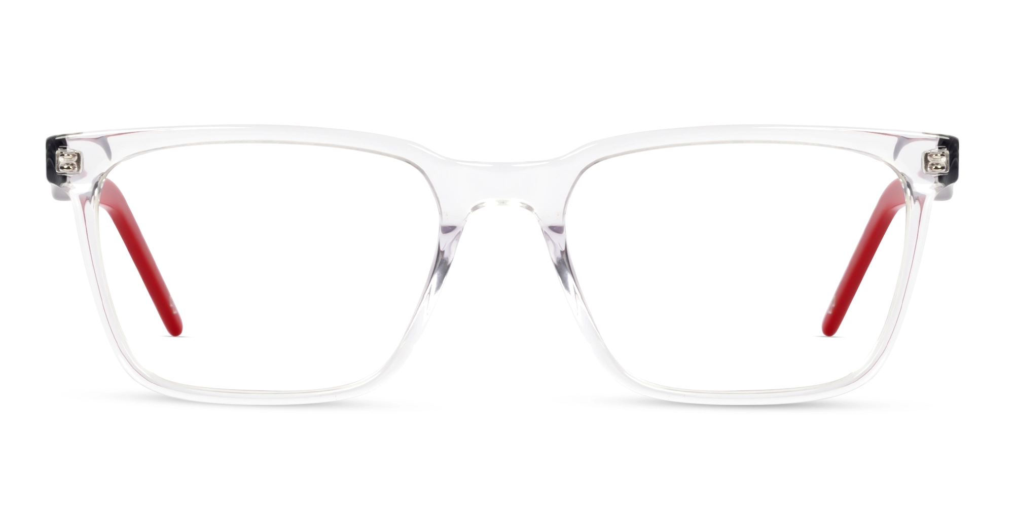 Crystal Clear Rectangle Full-rim Glasses-1