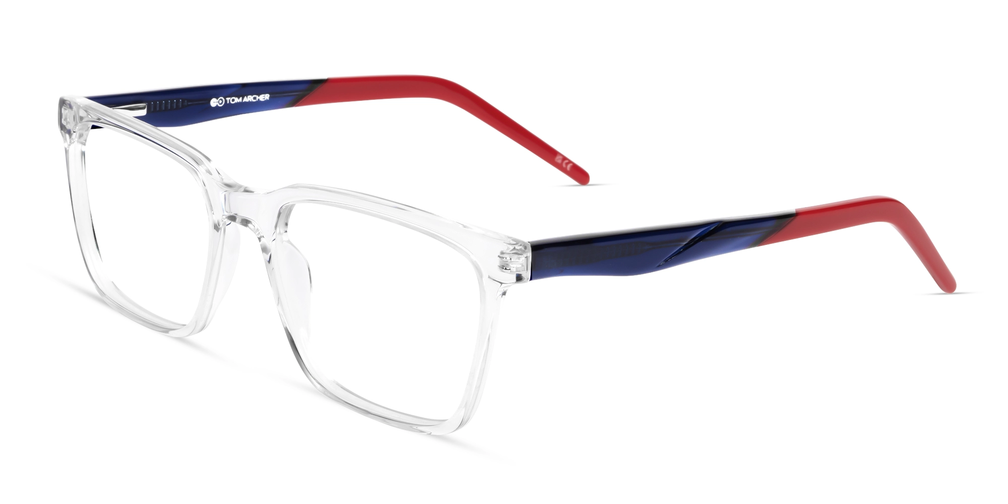 Crystal Clear Rectangle Full-rim Glasses-2