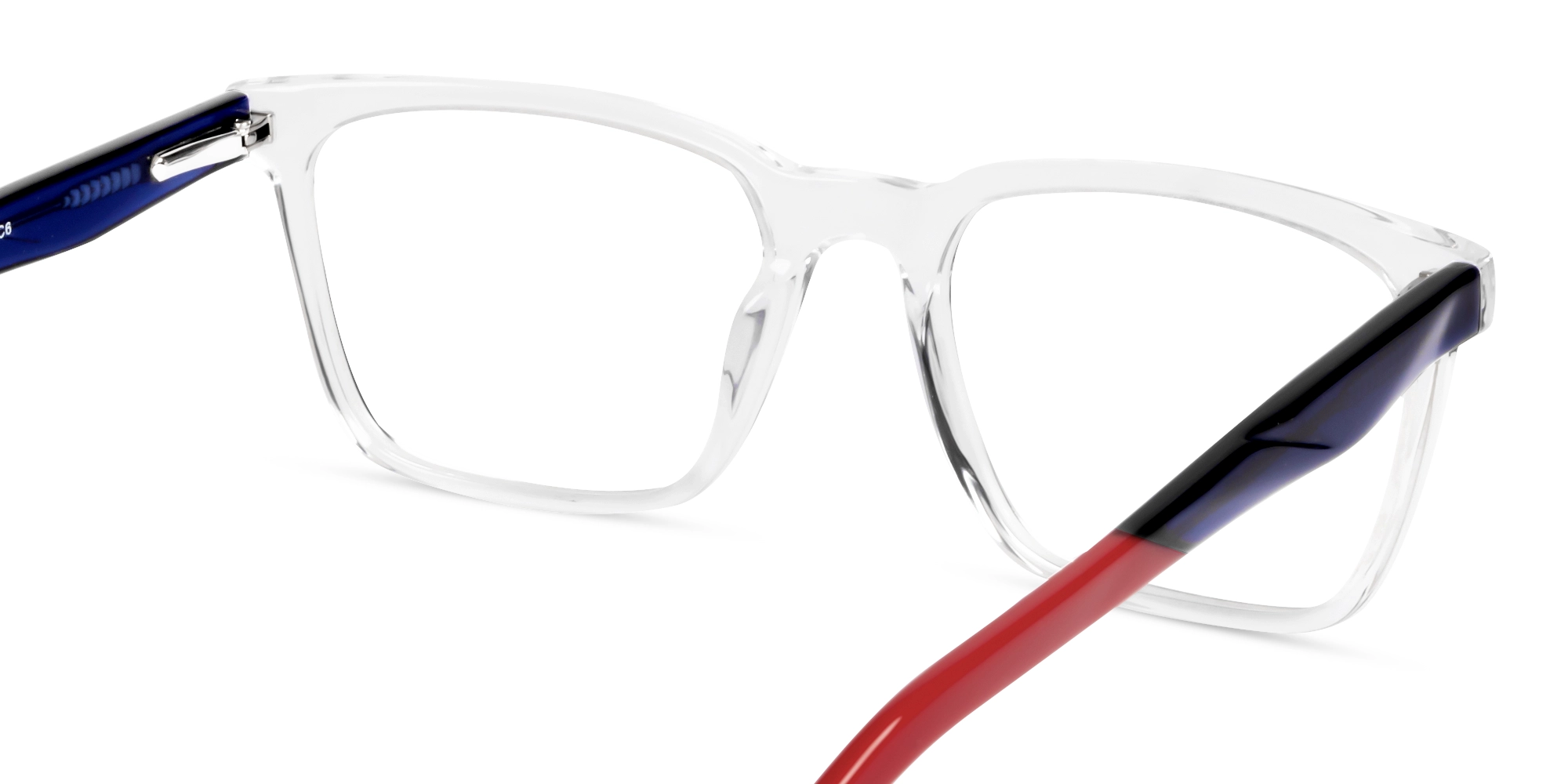 Crystal Clear Rectangle Full-rim Glasses-4