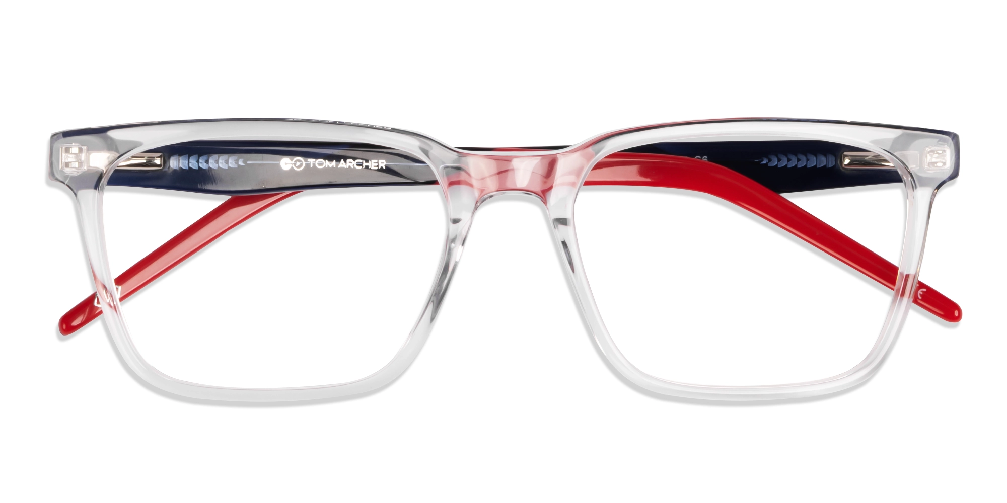 Crystal Clear Rectangle Full-rim Glasses-5