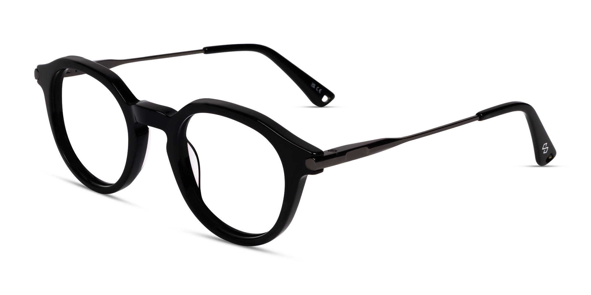 Black Round Keyhole Bridge Fullrim Glasses-3 Black Round Keyhole Bridge Fullrim Glasses-3