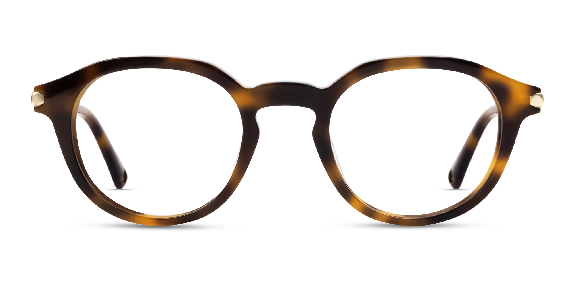 Round Honey Tortoise Keyhole Bridge Glasses-1