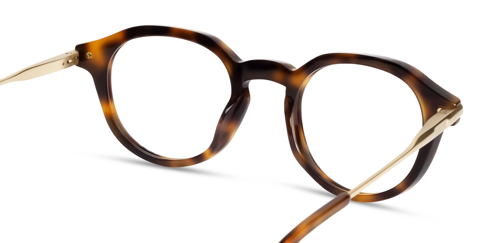 Round Honey Tortoise Keyhole Bridge Glasses-5