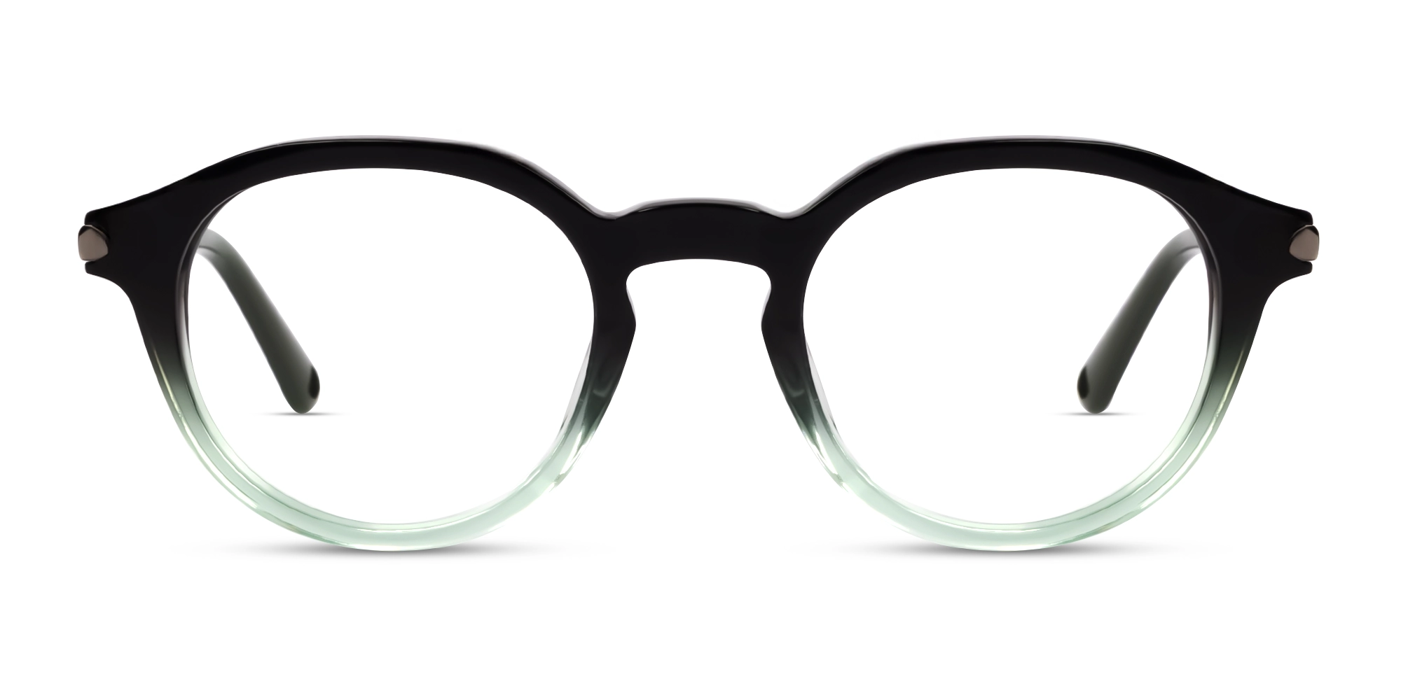 Black & Mint Ombre Round Keyhole Bridge Glasses-1
