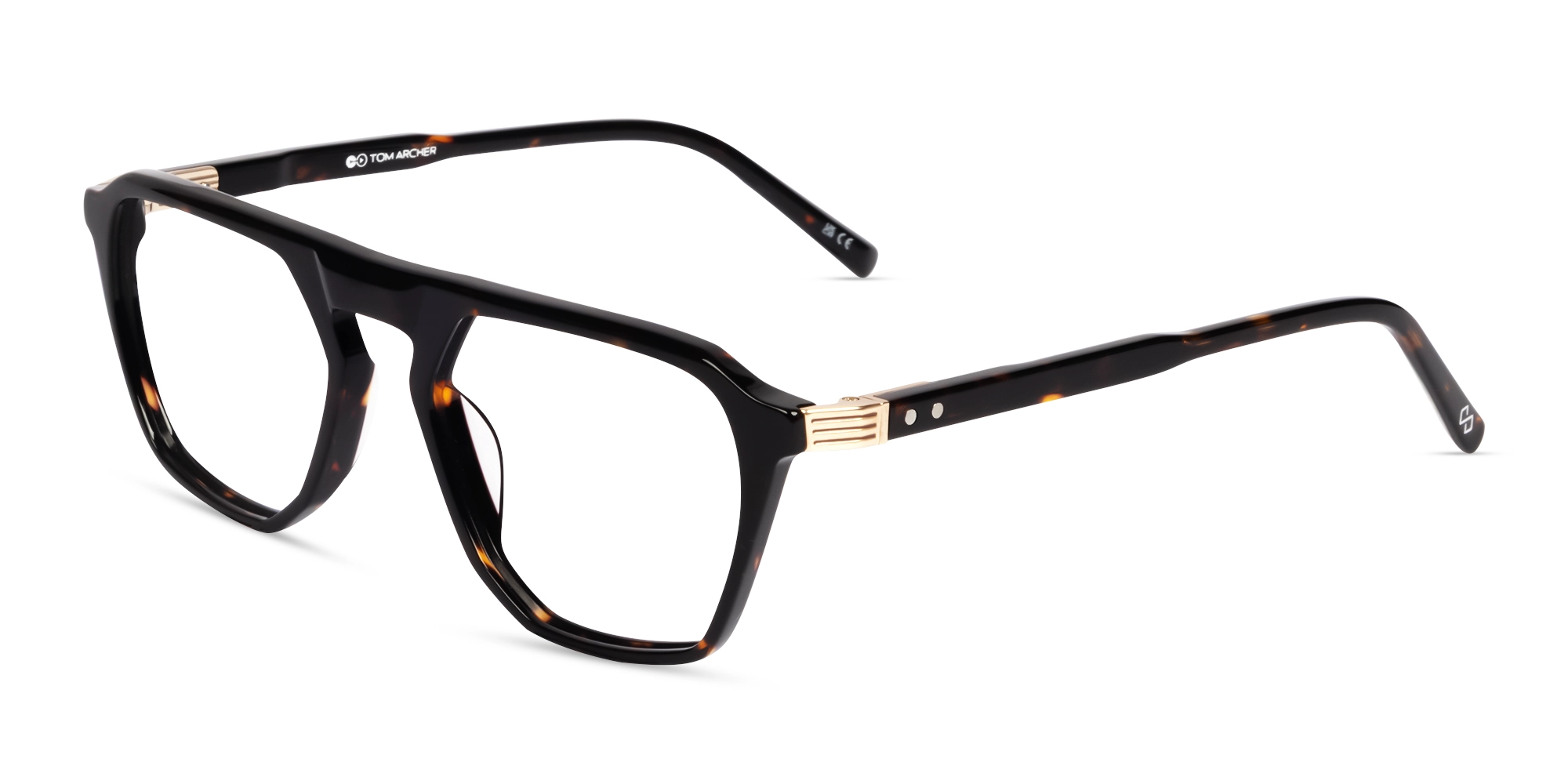 Dark Tortoise Pilot Flat Top Full-Rim Glasses-3 Dark Tortoise Pilot Flat Top Full-Rim Glasses-3