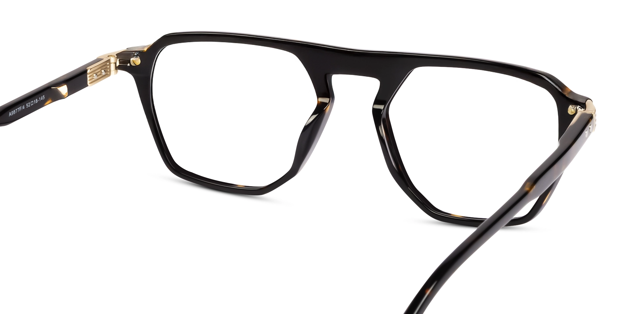 Dark Tortoise Pilot Flat Top Full-Rim Glasses-5