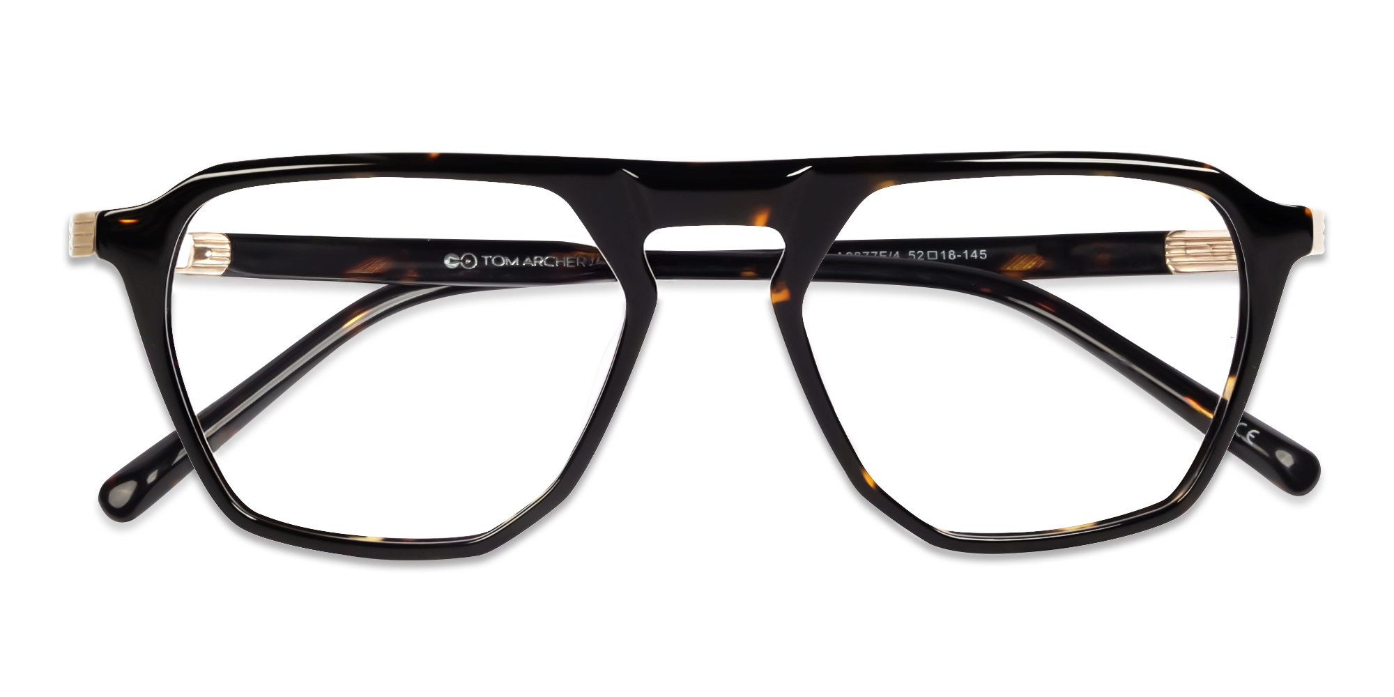 Dark Tortoise Pilot Flat Top Full-Rim Glasses-6