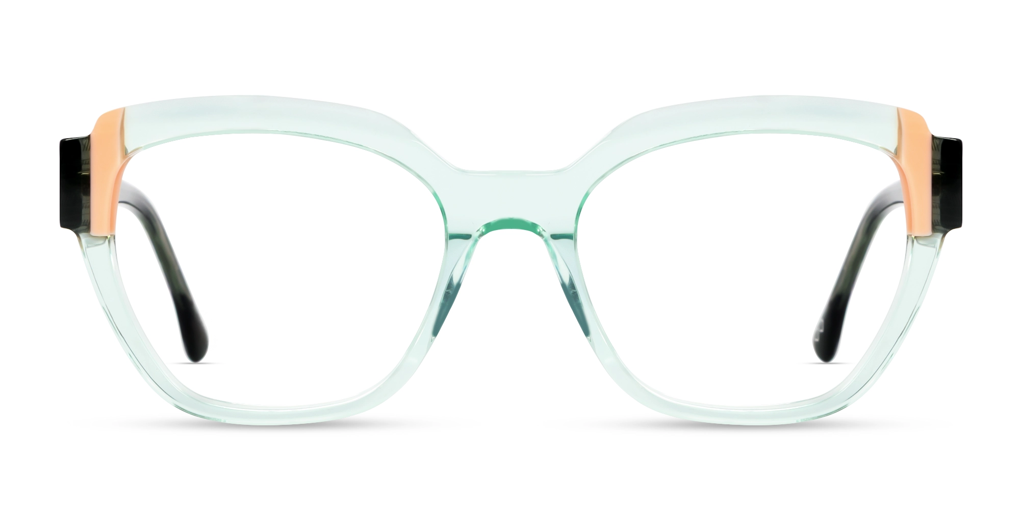Crystal Cyan Cateye Geometric Glasses-1 Crystal Cyan Cateye Geometric Glasses-1