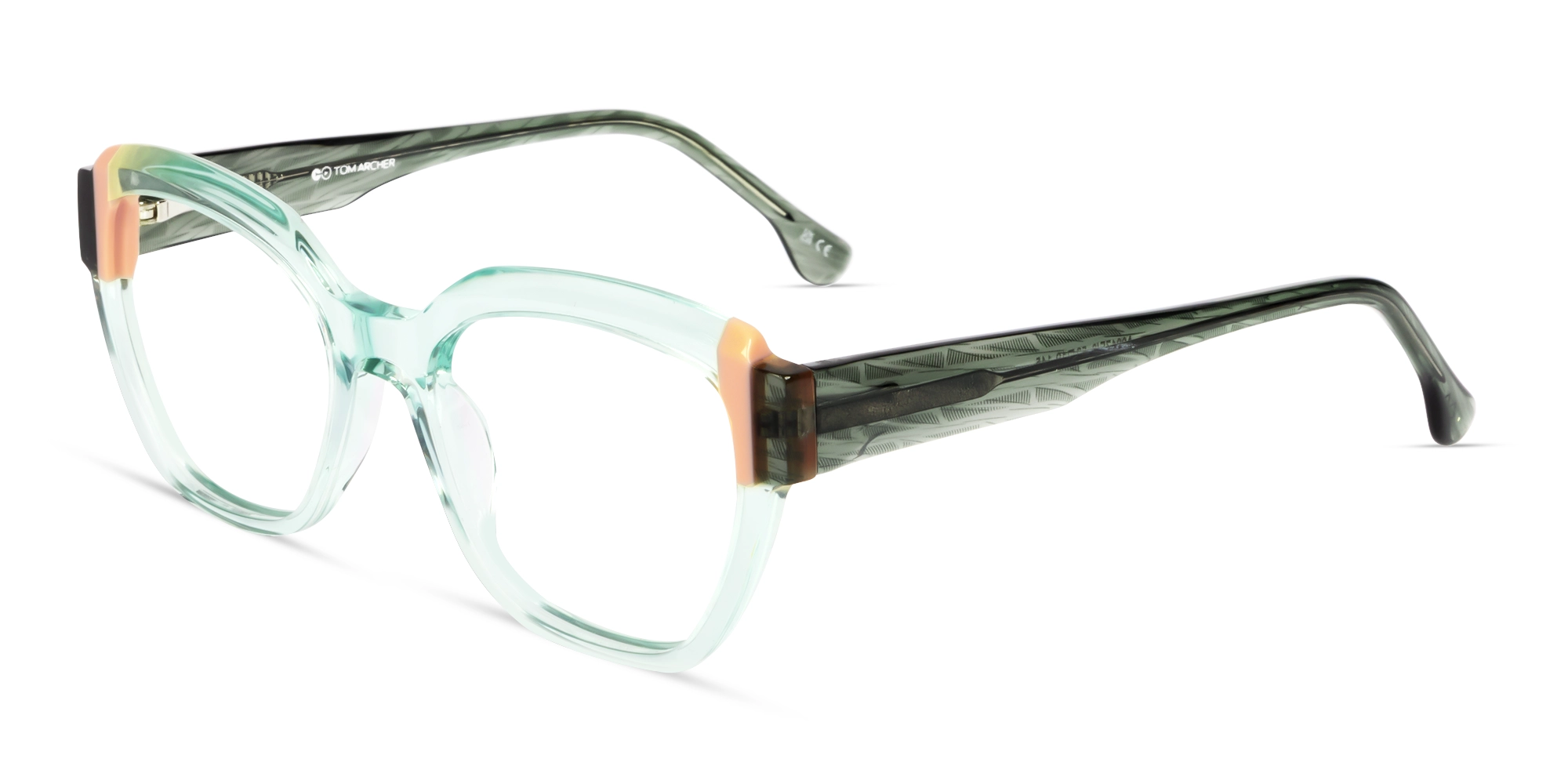 Crystal Cyan Cateye Geometric Glasses-2 Crystal Cyan Cateye Geometric Glasses-2