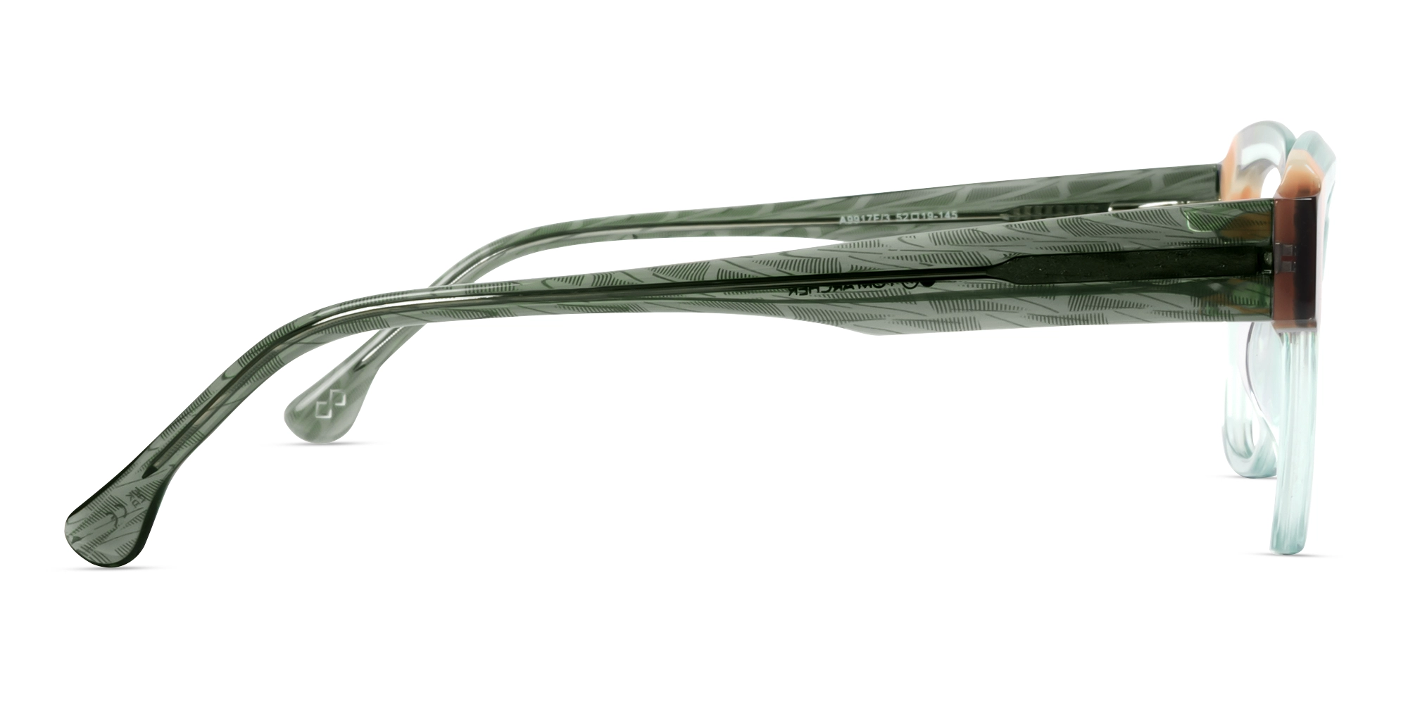 Crystal Cyan Cateye Geometric Glasses-3