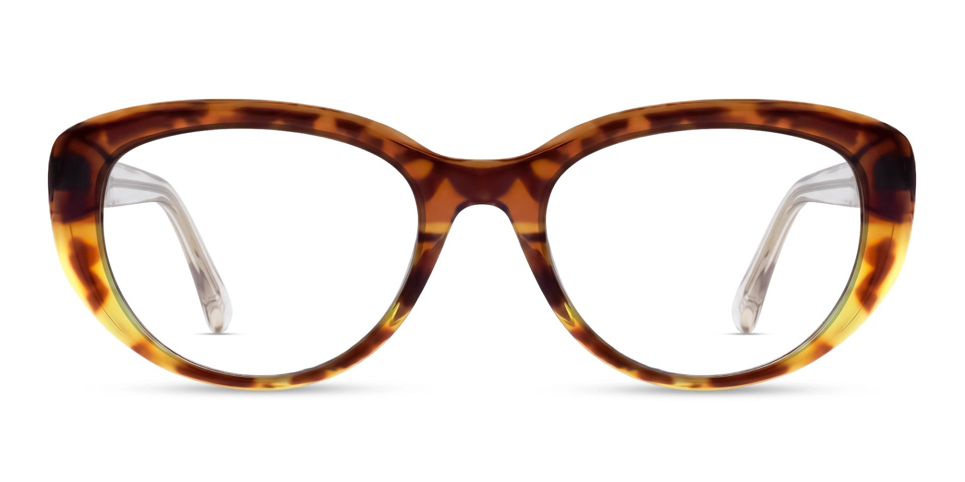 Honey Tortoise Oval Cat-Eye Full-Rim Glasses For Women-1 Honey Tortoise Oval Cat-Eye Full-Rim Glasses For Women-1