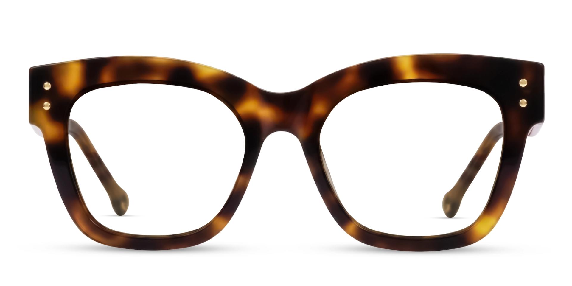 Honey Tortoise Square Fullrim Attractive Glasses-1