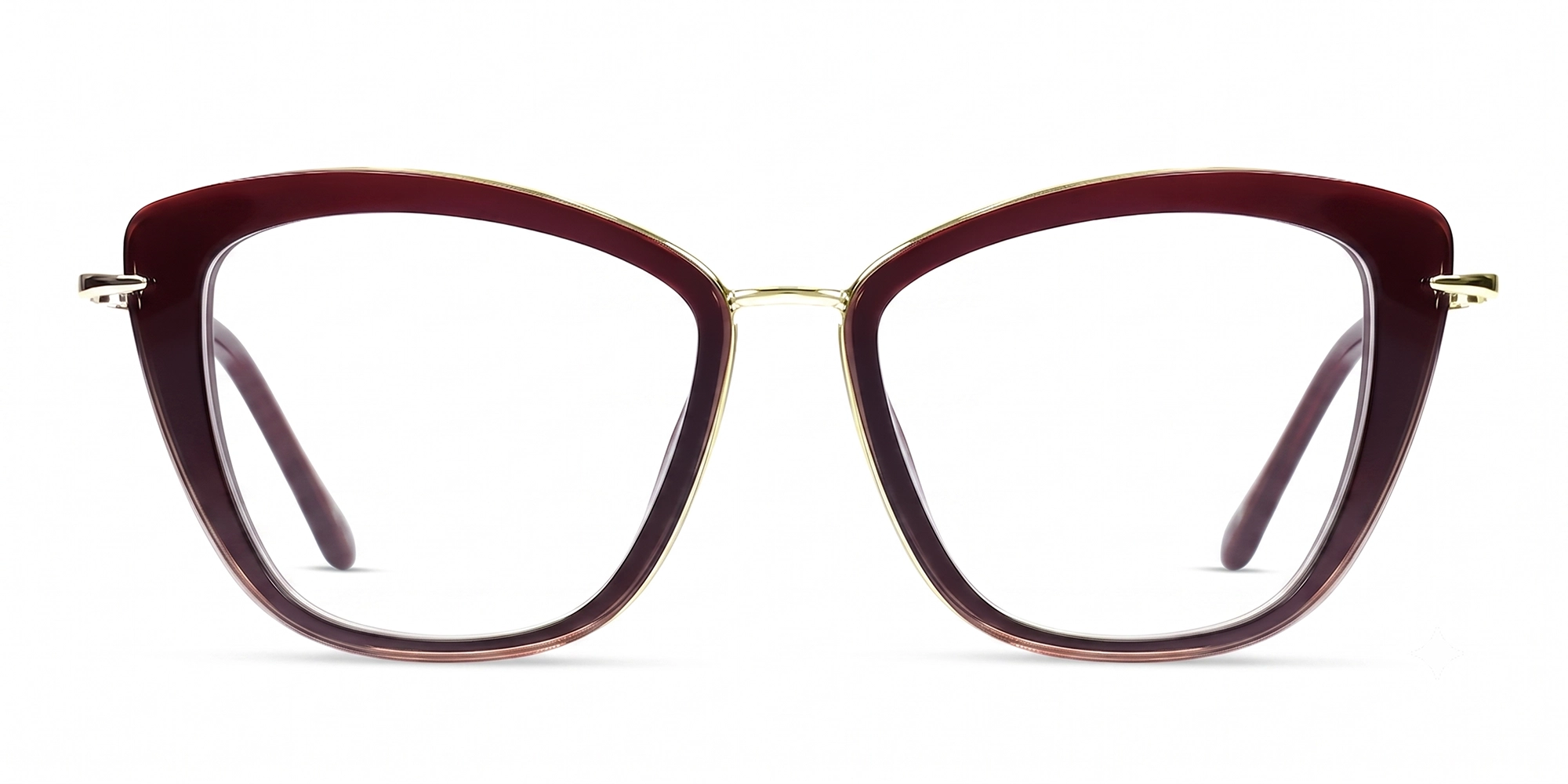 Dark Maroon Designer Full Rim Cat Eye Glasses-1 Dark Maroon Designer Full Rim Cat Eye Glasses-1