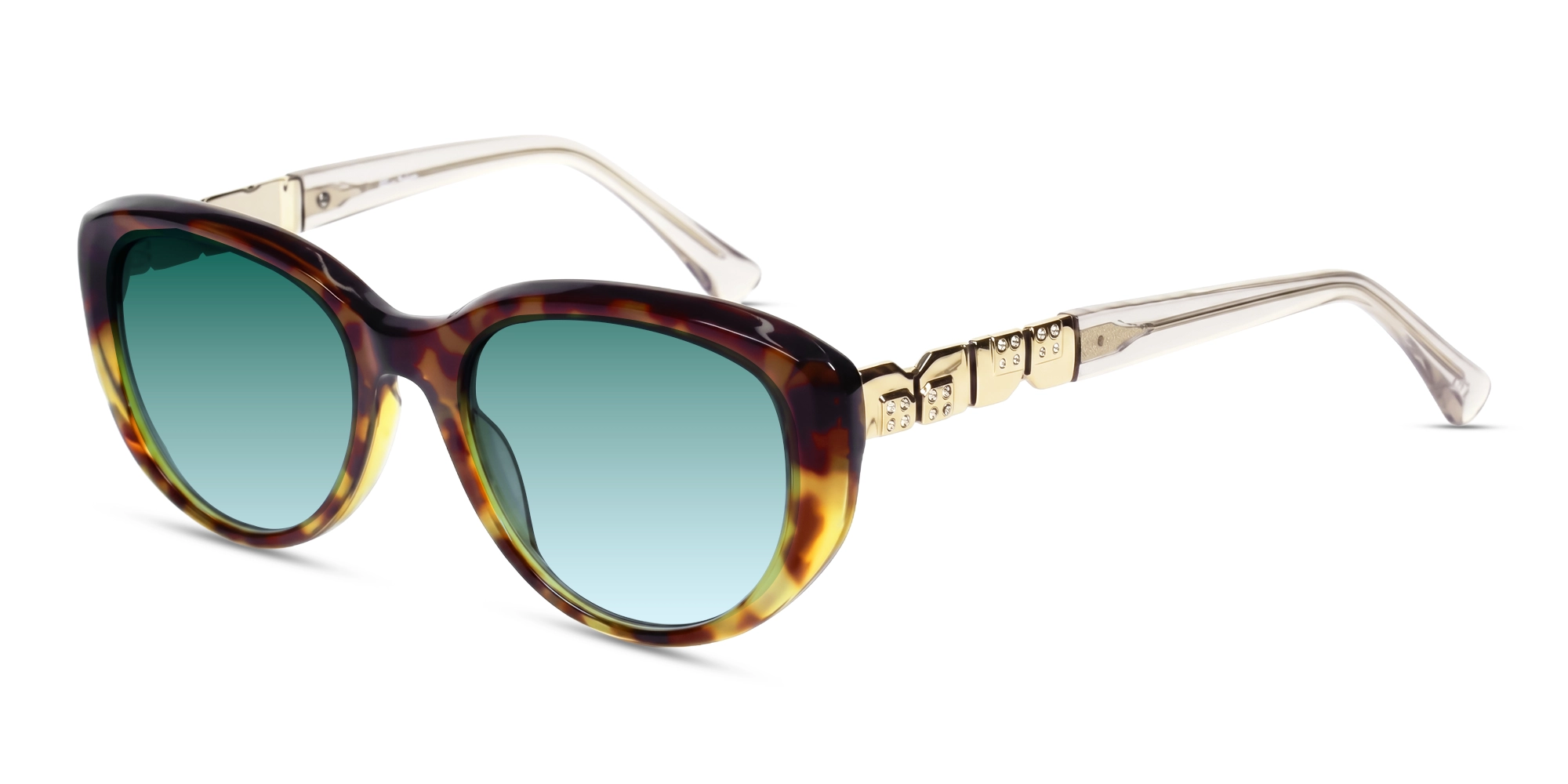 Honey Tortoise Oval Cat-Eye Frame With Grey Tint Sunglasses-3 Honey Tortoise Oval Cat-Eye Frame With Grey Tint Sunglasses-3