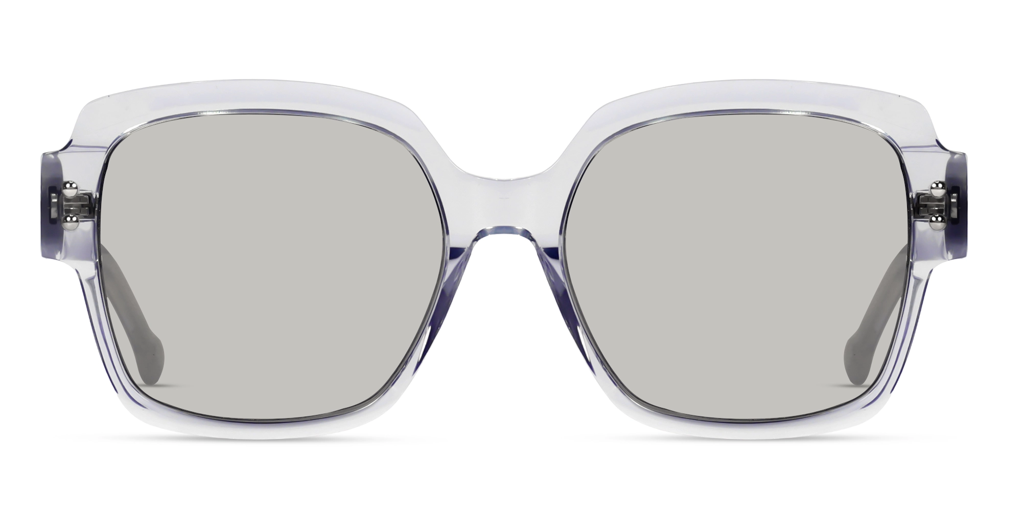 Crystal Grey Square Frame With Sillver Mirror Tints-1 Crystal Grey Square Frame With Sillver Mirror Tints-1
