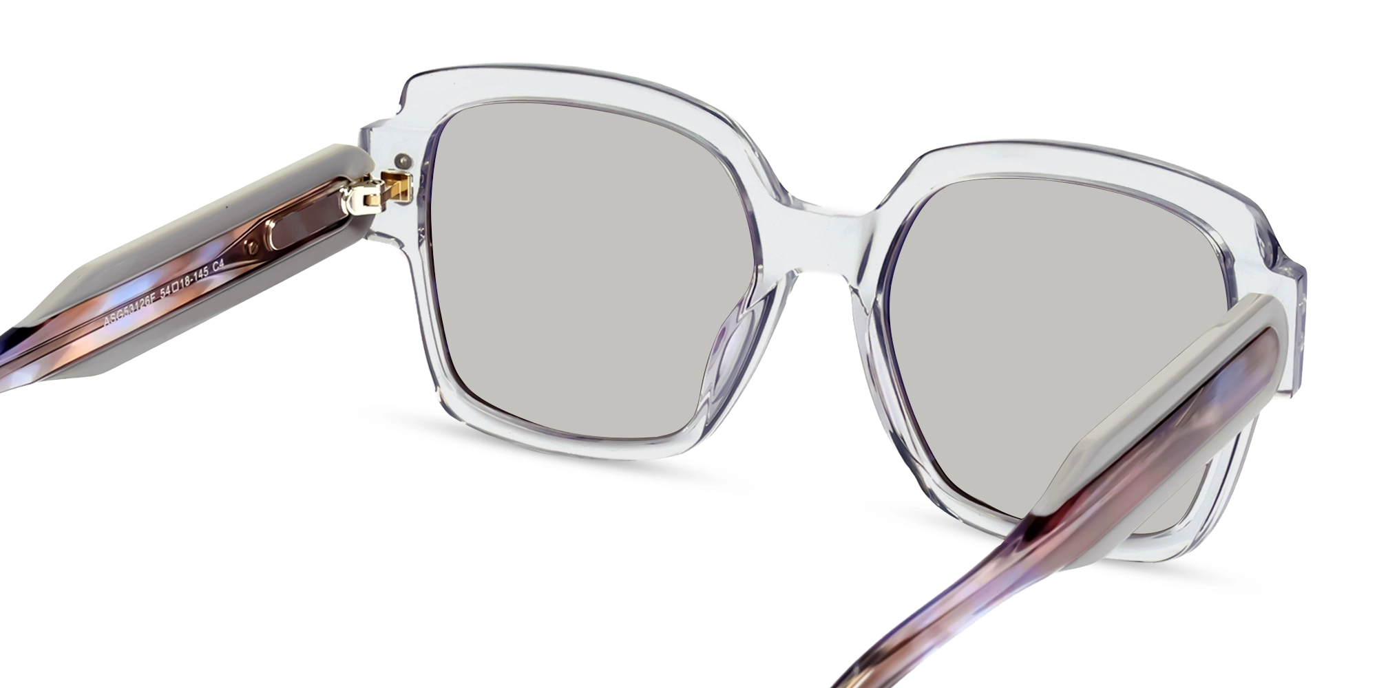 Crystal Grey Square Frame With Sillver Mirror Tints-5