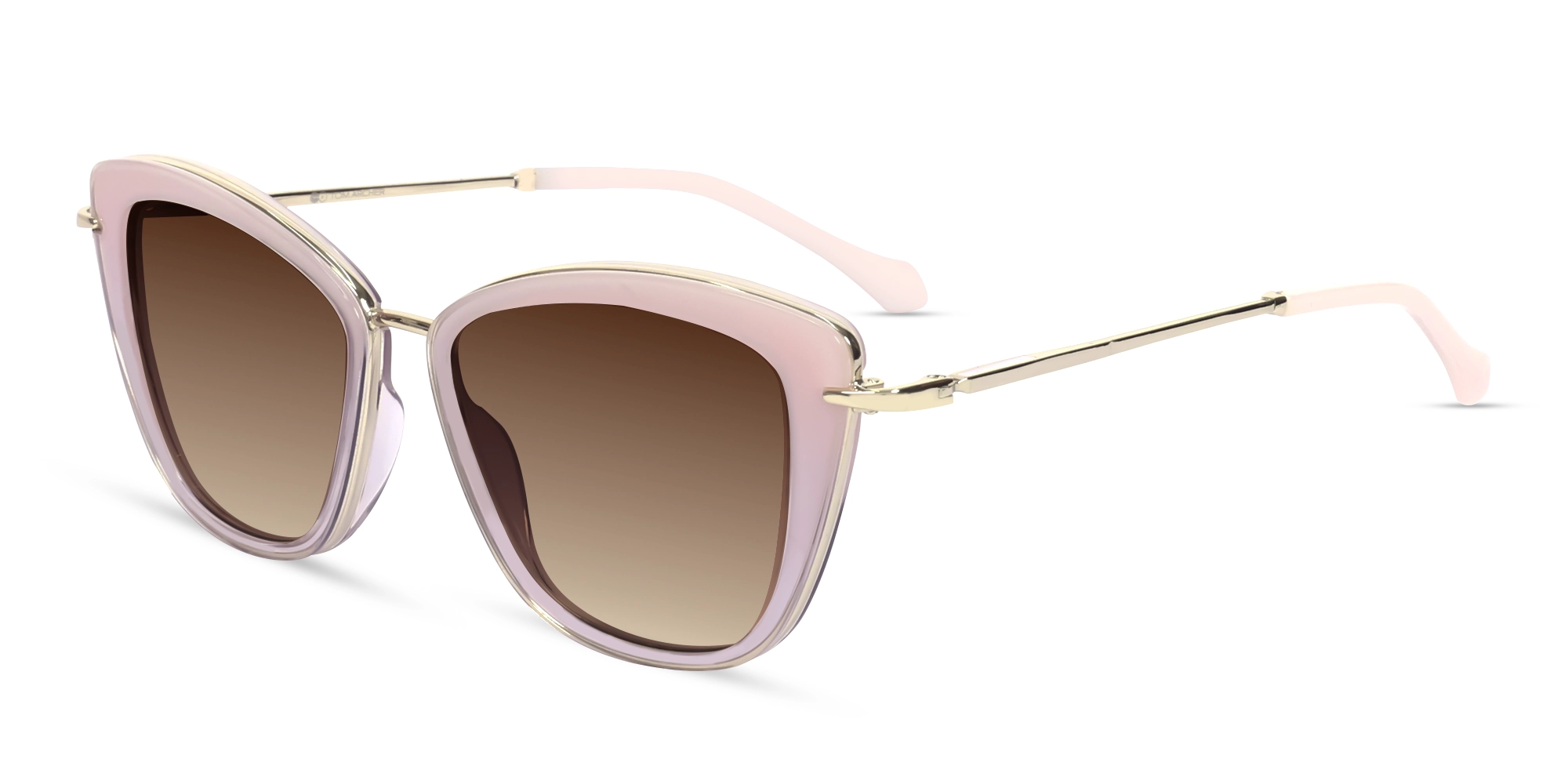 Baby Pink Ombre Frame With Brown Tint Sunglasses-3