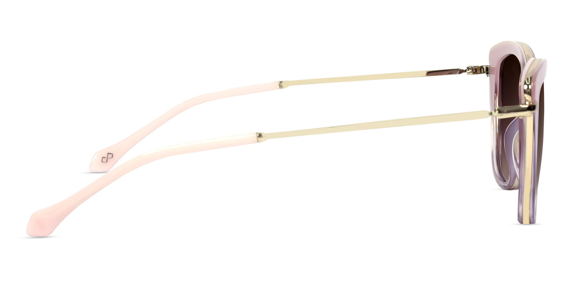 Baby Pink Ombre Frame With Brown Tint Sunglasses-4
