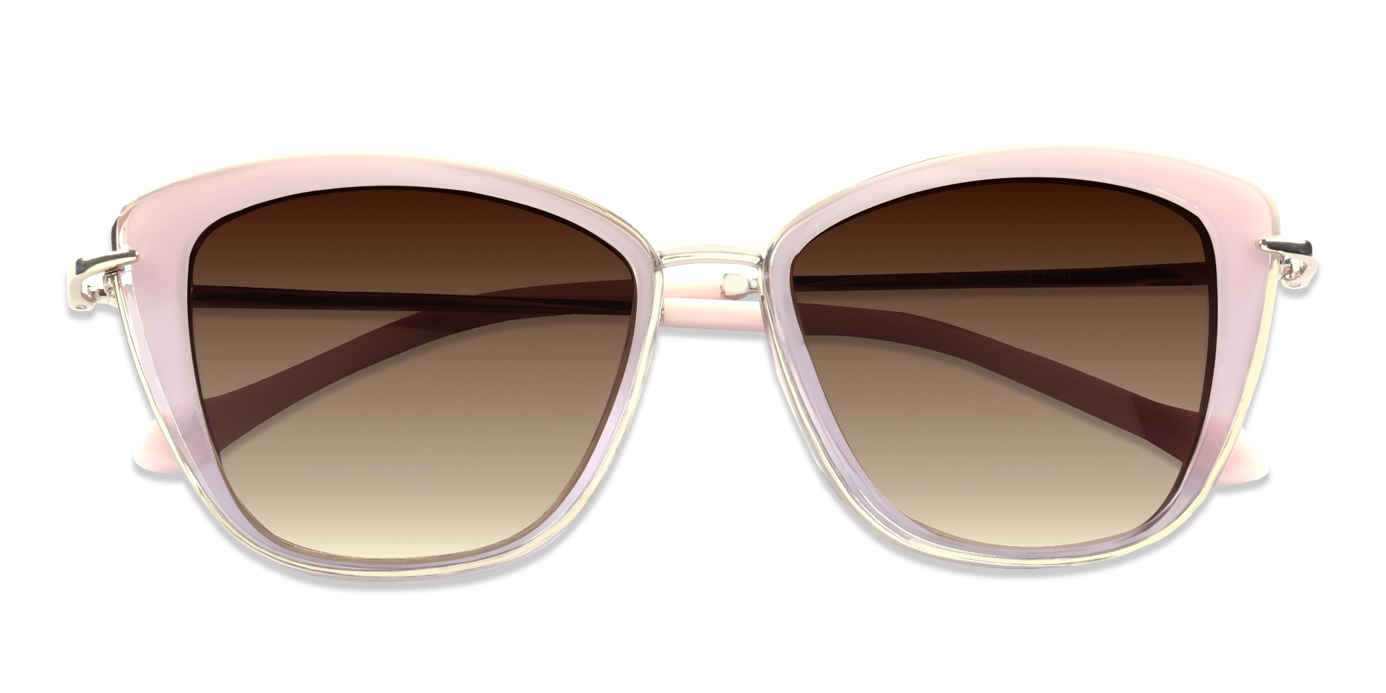 Baby Pink Ombre Frame With Brown Tint Sunglasses-6