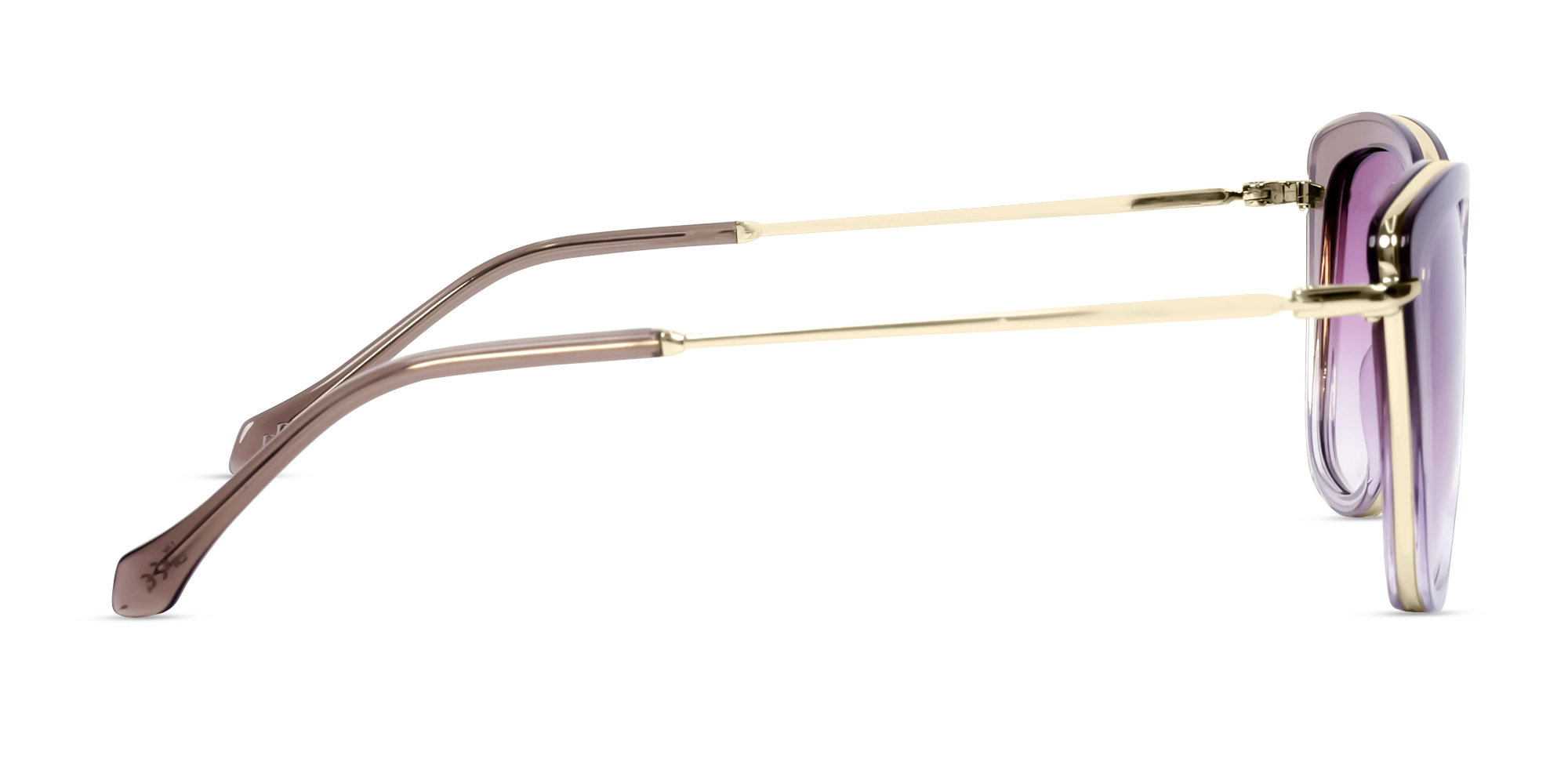 Crystal Brown Ombre Frame With Pink Tint Sunglasses-4