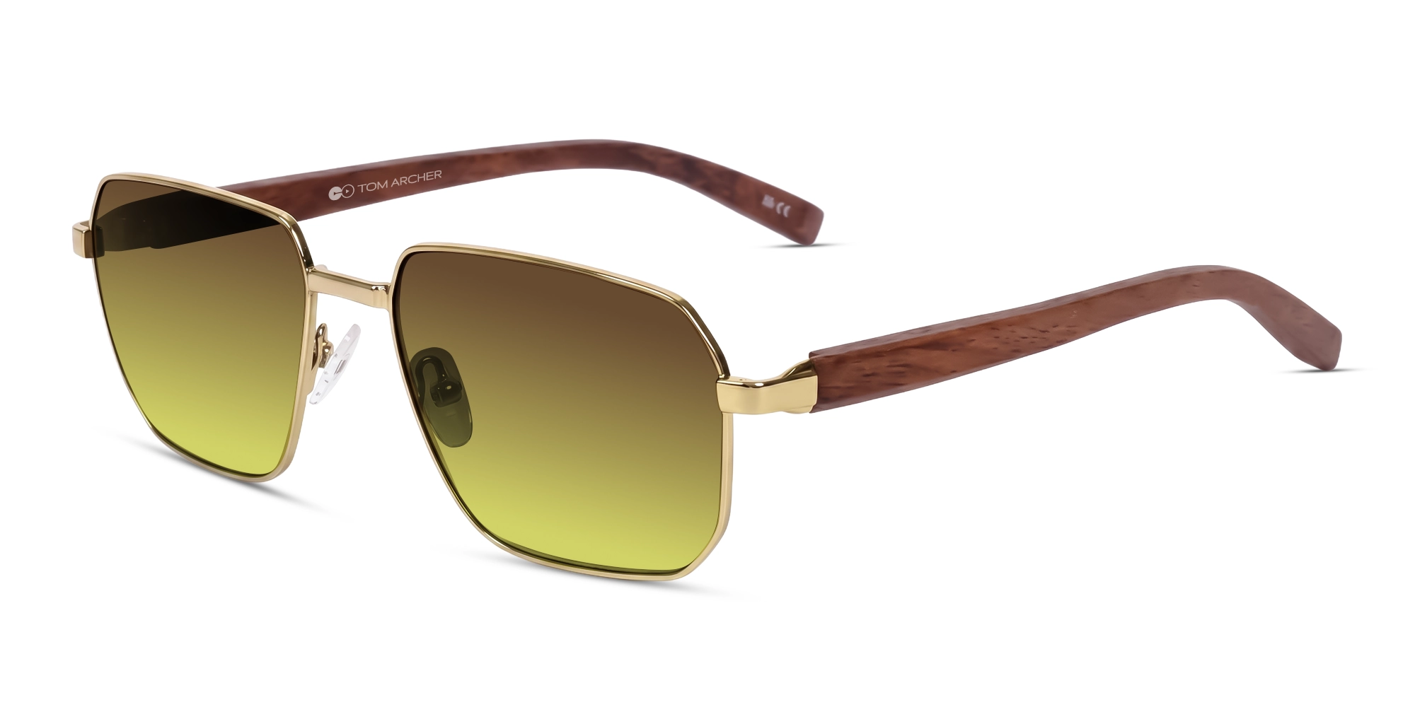 Large Vintage Gold Frame With Brown Tint Sunglasses-3 Large Vintage Gold Frame With Brown Tint Sunglasses-3