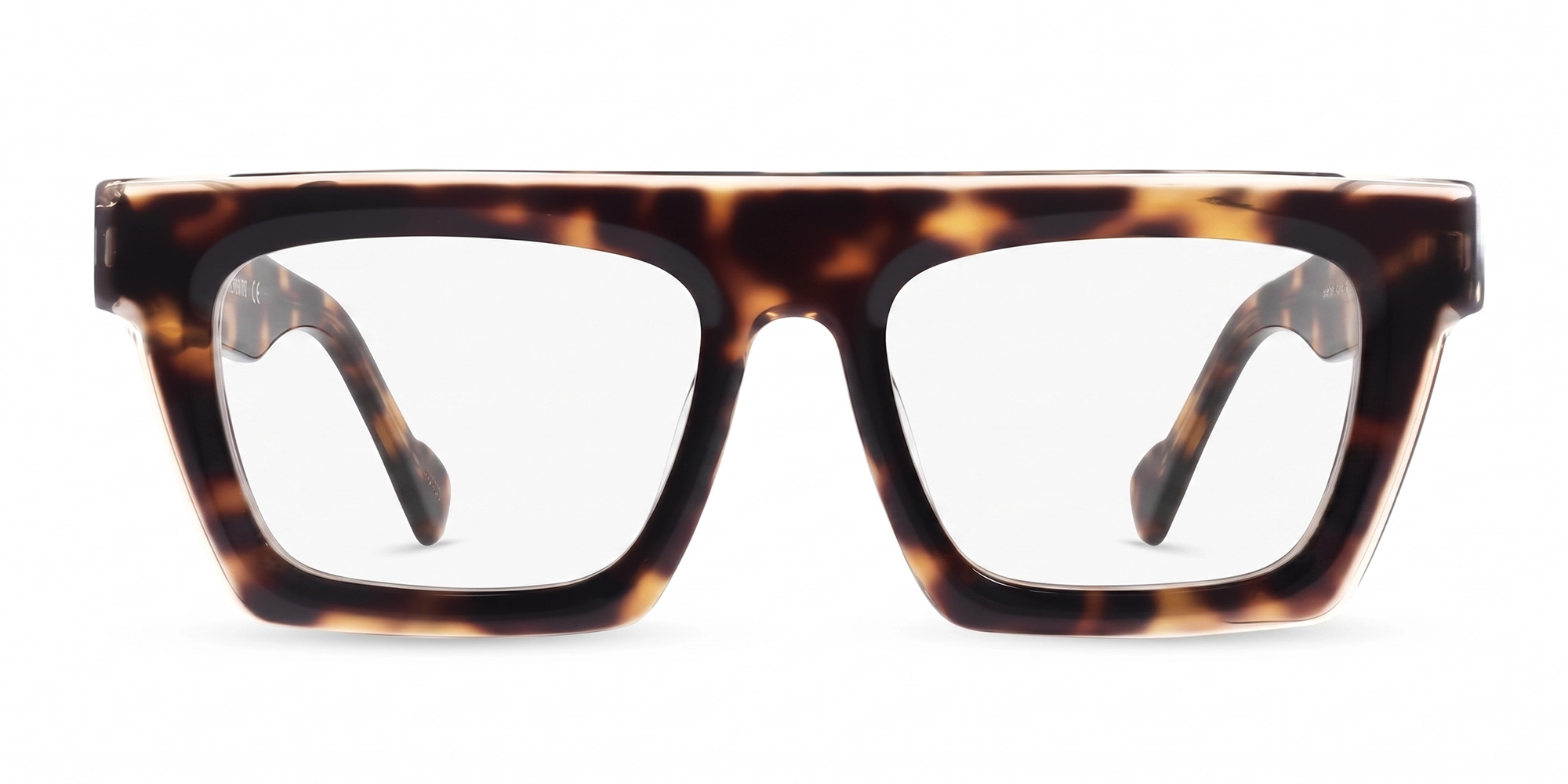 Honey Tortoise Square Flat-Top Glasses-1 Honey Tortoise Square Flat-Top Glasses-1