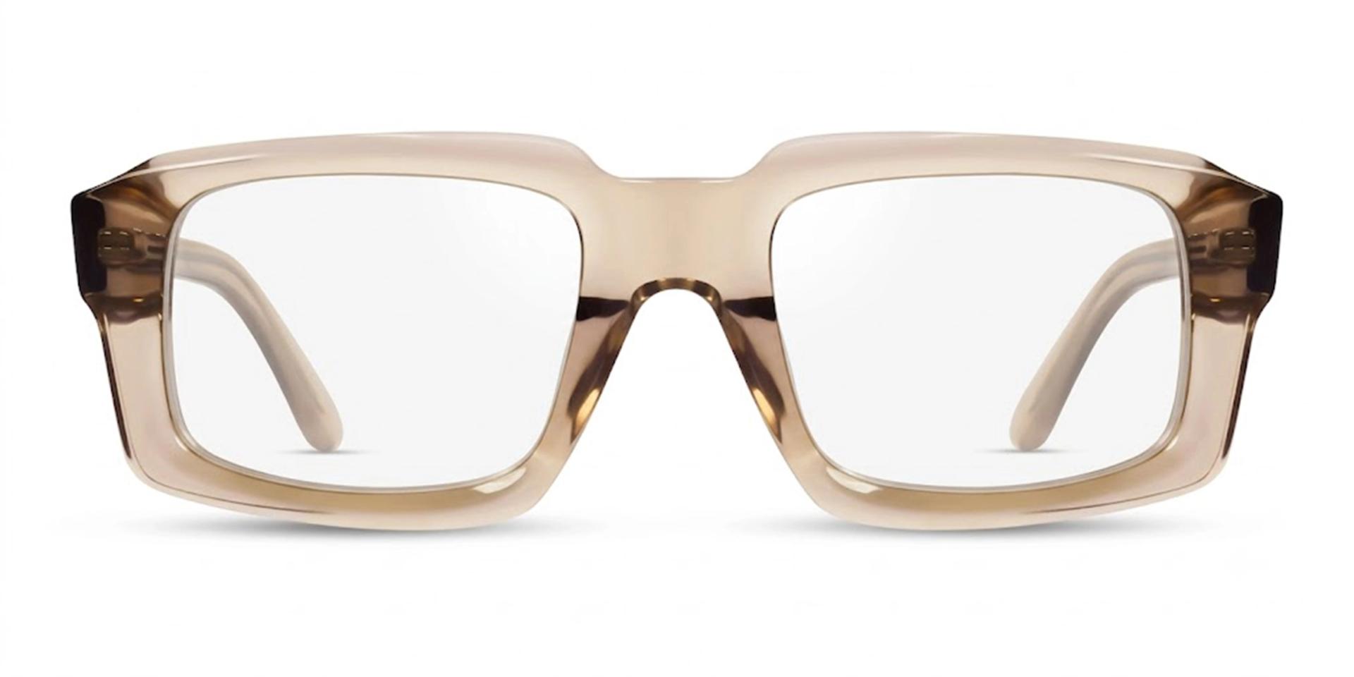 Crystal Peach Rectangular Full-rim Glasses For Women-1 Crystal Peach Rectangular Full-rim Glasses For Women-1