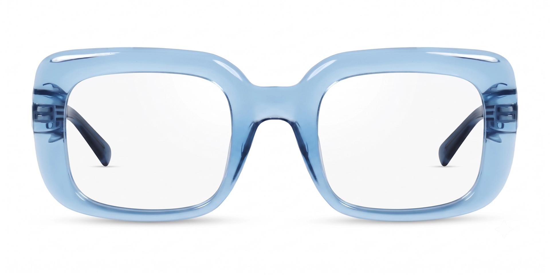 Crystal Powder Blue Oversized Glasses For Women-1 Crystal Powder Blue Oversized Glasses For Women-1