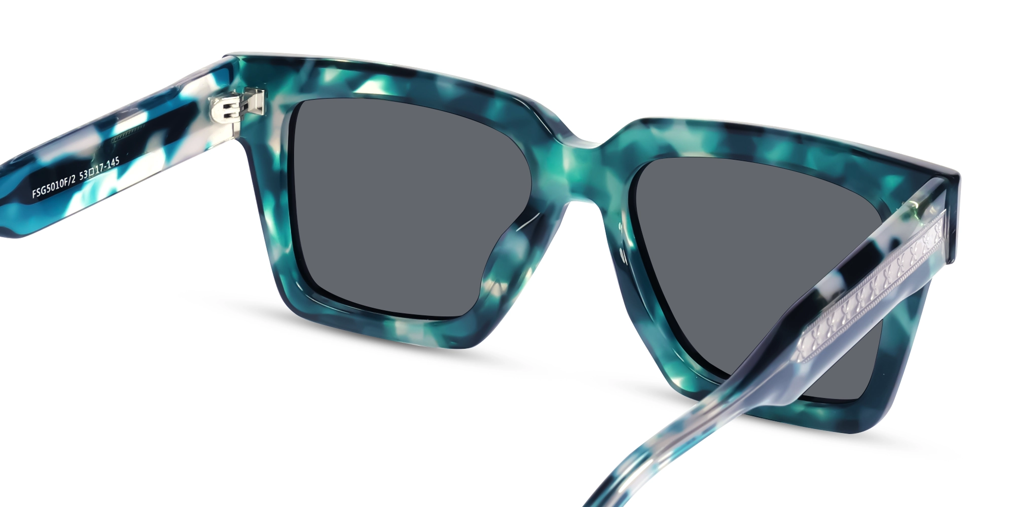 Green Tortoise Sunglasses With Grey Tint-5