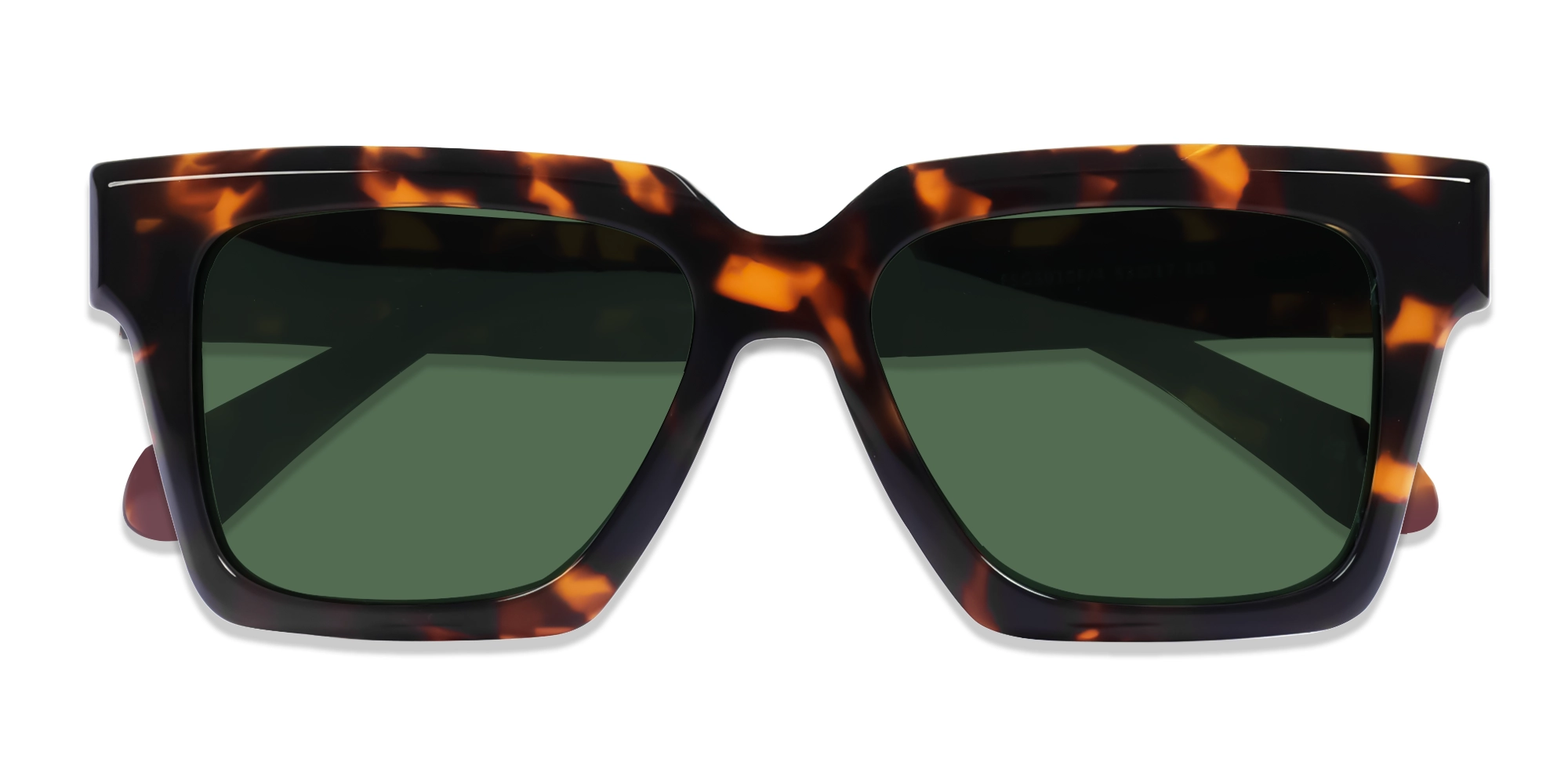 Tortoise Shell Sunglasses With Green Lenses-6