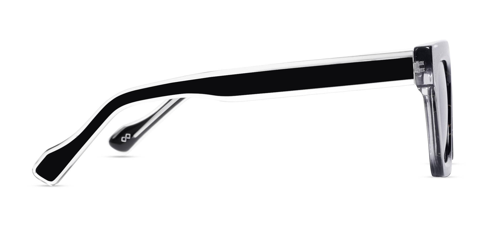 Black and Gold Square Sunglasses With Grey Tint-4