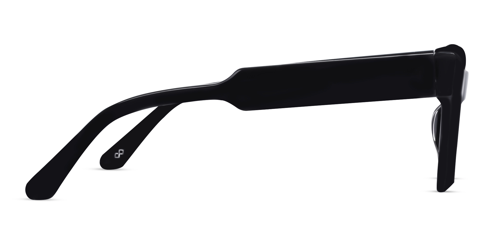 Square Black Frame With Dark Grey Tint Sunglassses-4