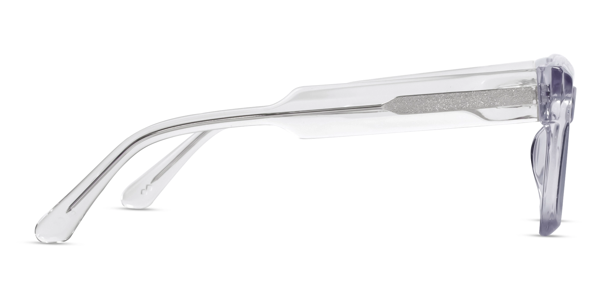 Crystal Clear Frame With Blue Tint Sunglasses-4