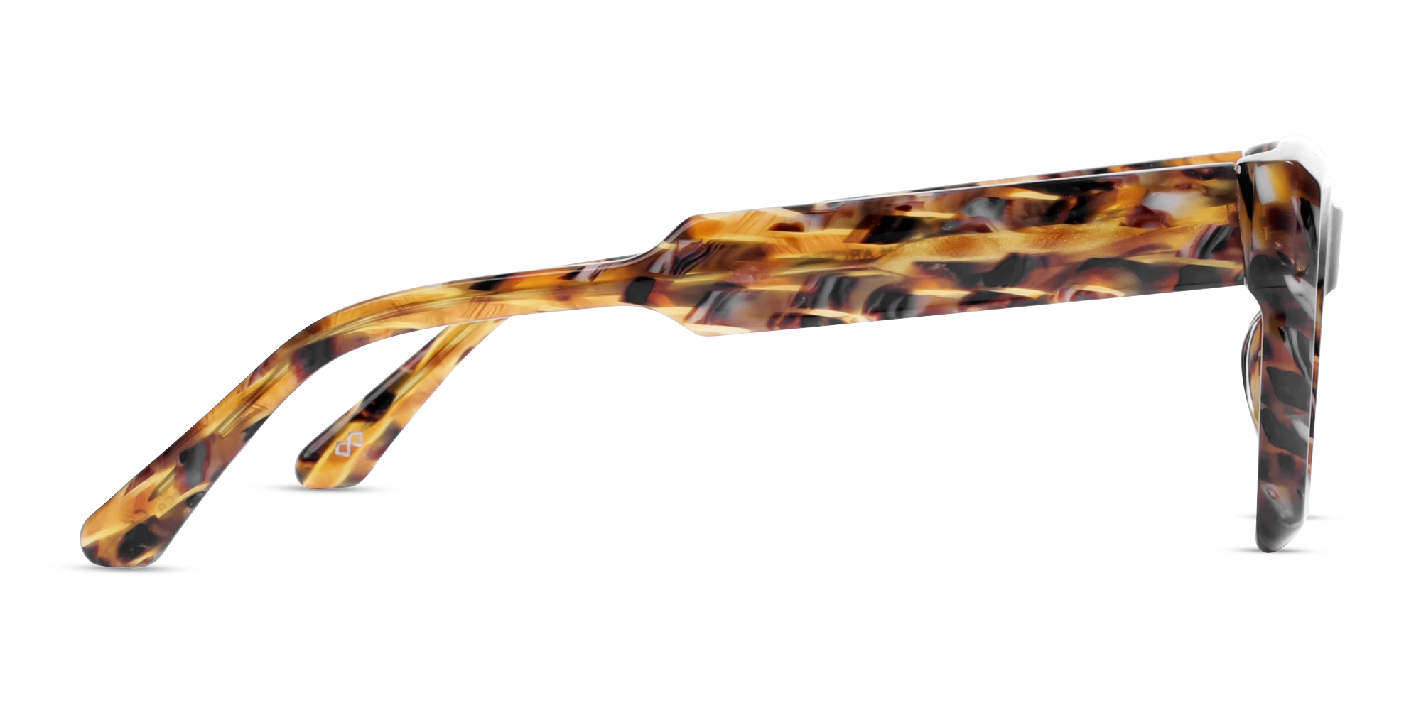 Golden Wren Abstract Frame With Brown Tint Sunglasses-4