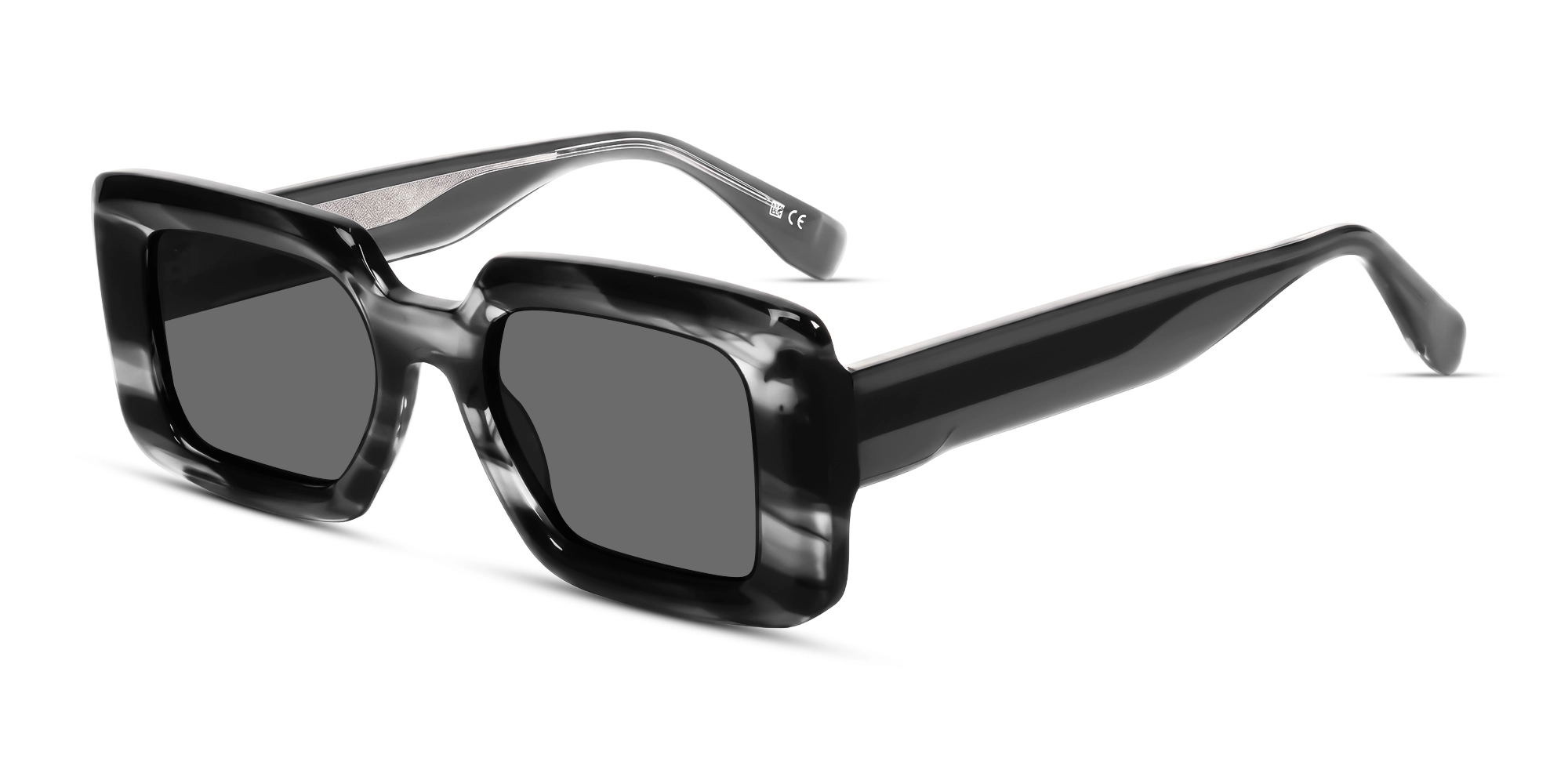 Grey Marble Frame With Grey Polarised Tint Sunglasses-3